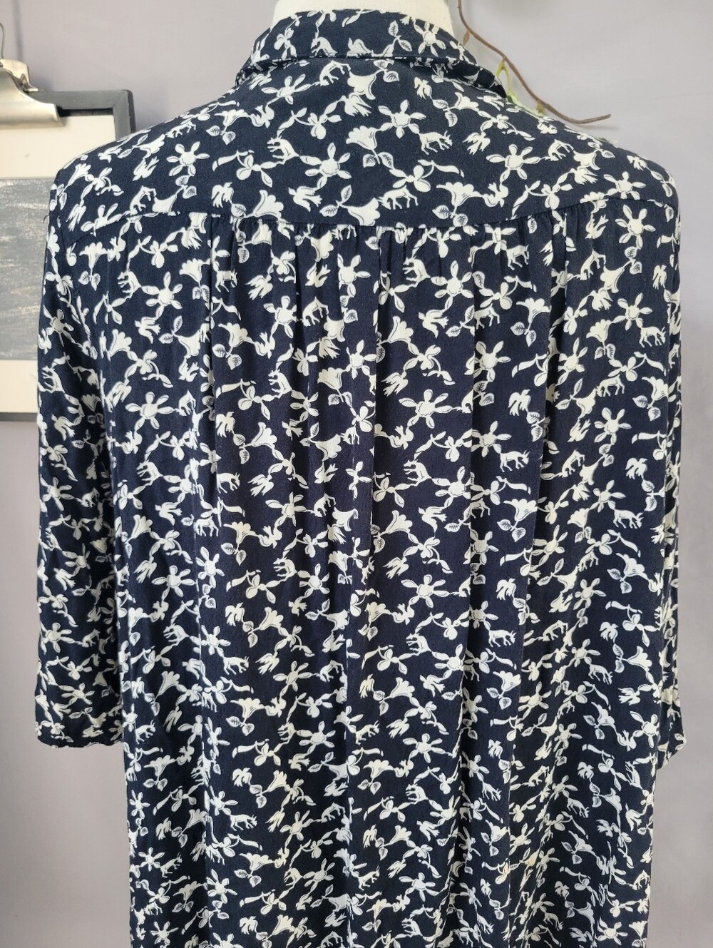 Ba&Sh Cocea A Line Mini Floral Dress Black White 3 or US 10 or L - Picture 10 of 14